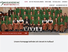 Tablet Screenshot of musikverein-wartberg.at